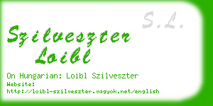 szilveszter loibl business card